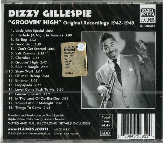 Groovin' High: Original Recordings 1942-1949 - CD Audio di Dizzy Gillespie - 2