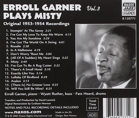 Erroll Garner plays Misty 1953-1954 - CD Audio di Erroll Garner - 2