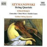 Quartetti per archi n.1, n.2 / Concertino - Doppio canone - 3 Pezzi - CD Audio di Igor Stravinsky,Karol Szymanowski,Goldner String Quartet