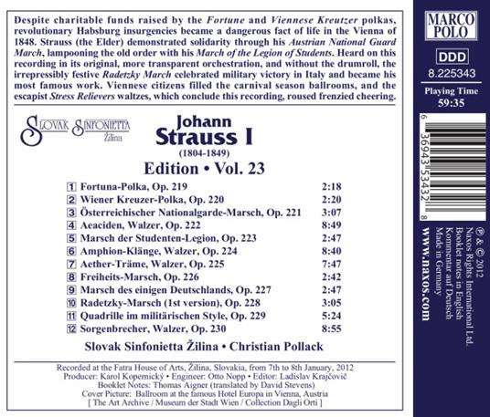 Johann Strauss Edition vol.23 - CD Audio di Johann Strauss - 2