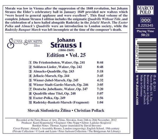 Edition vol.25 - CD Audio di Johann Strauss,Christian Pollak,Slovak Sinfonietta - 2