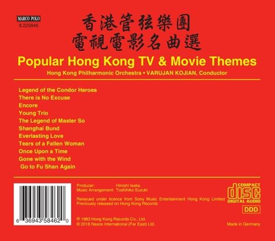 Popular Hong Kong TV & Movie Themes - CD Audio - 2