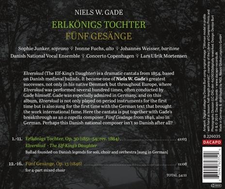Erlkönigs Tochter (Cantata drammatica) - CD Audio di Niels Wilhelm Gade,Concerto Copenhagen - 2