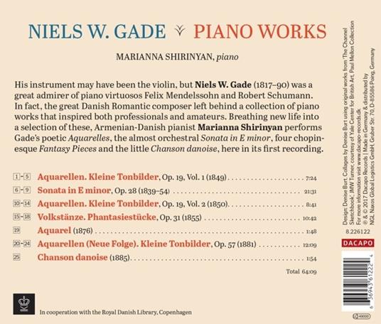 Musica per Pianoforte - CD Audio di Niels Wilhelm Gade - 2