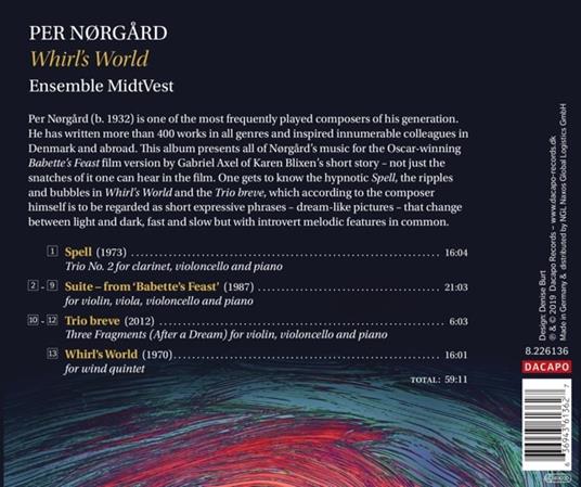 Whirl's World - Spell - Trio Breve - Suite (Da Babette’s Feast) - CD Audio di Per Norgard - 2