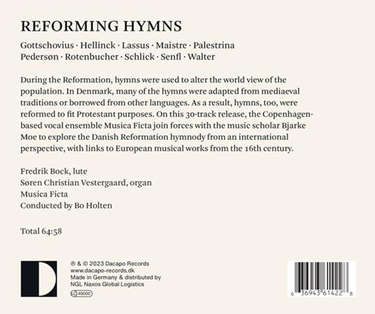 Reforming Hymns - CD Audio di Musica Ficta - Bo Holten - 2