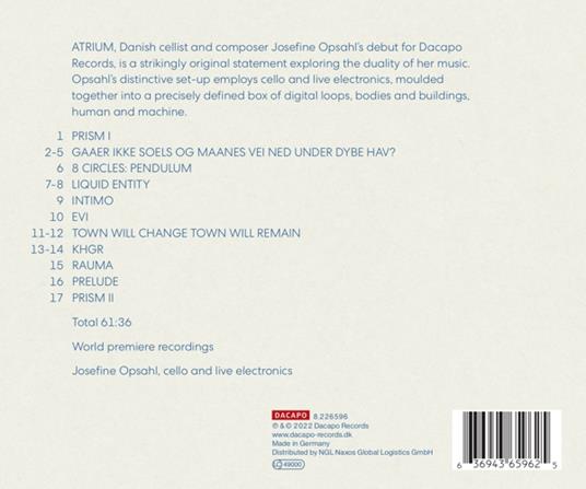 Atrium - CD Audio di Josefine Opsahl - 2