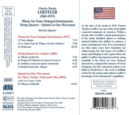 Musif for Four Stringed Instruments - CD Audio