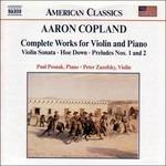 Complete Works For Violin - CD Audio di Aaron Copland