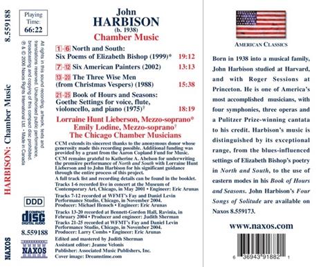 Chamber Music - CD Audio di John Harbison - 2