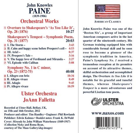 Opere orchestrali - CD Audio di John Knowles Paine - 2
