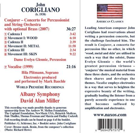 Conjurer - Vocalise - CD Audio di John Corigliano - 2