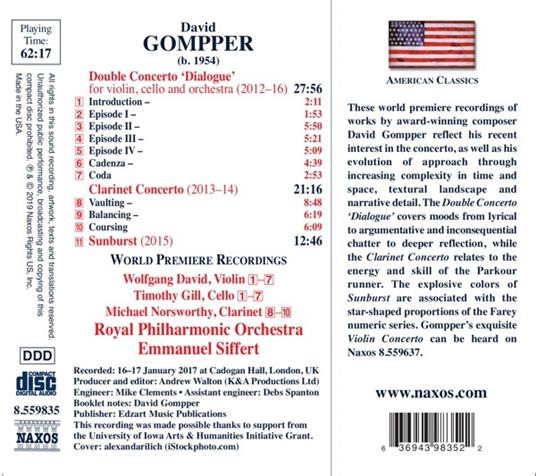 Doppio concerto - CD Audio di Royal Philharmonic Orchestra,David Gompper,Emanuel Siffert - 2