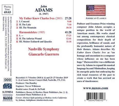 My Father Knew Charles Ives Harmonielehr - CD Audio di John Adams,Giancarlo Guerrero - 2