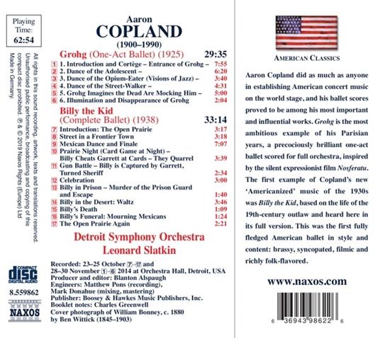 Billy the Kid. Balletto completo - CD Audio di Aaron Copland,Detroit Symphony Orchestra - 2