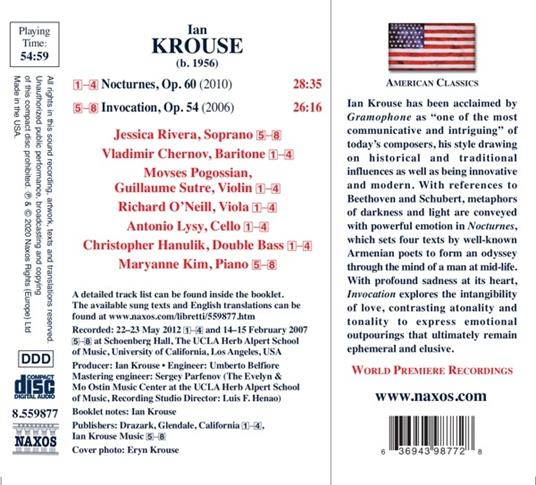 Nocturnes, Invocation - CD Audio di Ian Krouse - 2