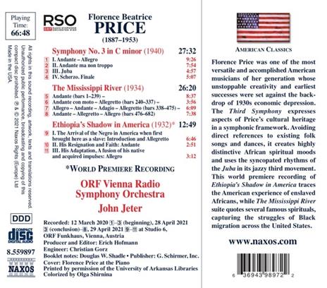 Symphony n.3 in C minor - CD Audio di Radio Symphony Orchestra Vienna,Florence Price - 2