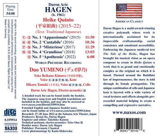 Heike Quinto - CD Audio di Daron Aric Hagen,Duo Yumeno - 2