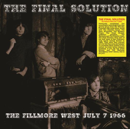 Fillmore West July 7 1966 - Vinile LP di Final Solution