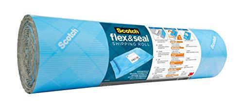 Scotch Flex & Seal, Rotolo per spedizioni, 38 cm x 6 m, Un'alternativa efficiente a scatole di cartone, sacchetti in polietilene per corrieri, borse da spedizione e buste imbottite