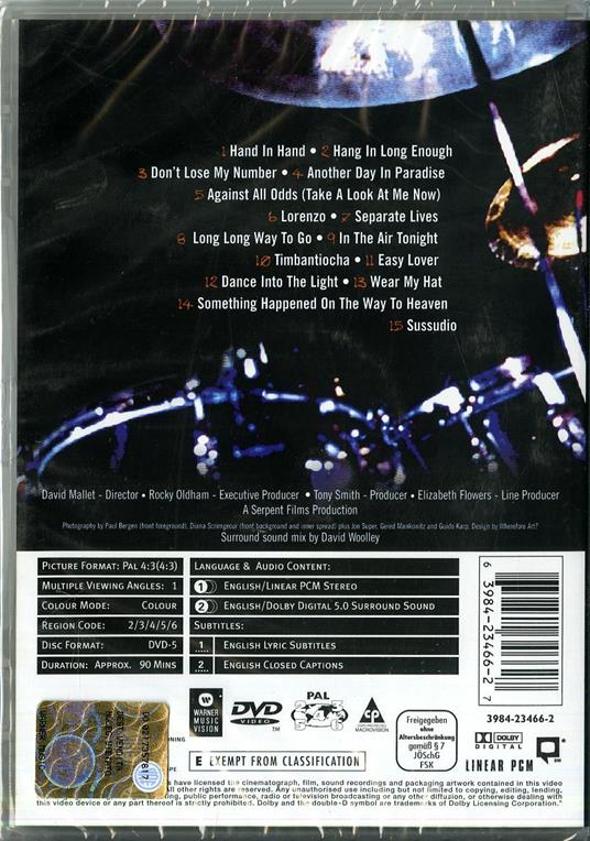 Phil Collins. Live and Loose in Paris (DVD) - DVD di Phil Collins - 2