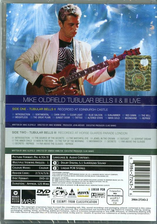 Mike Oldfield Tubolar Bells 2 e 3 (DVD) - DVD di Mike Oldfield - 2
