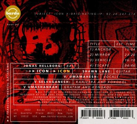 Icon - A.. - CD Audio di Jonas Hellborg - 2