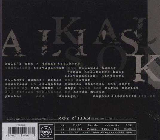 Kali's Son - CD Audio di Jonas Hellborg - 2