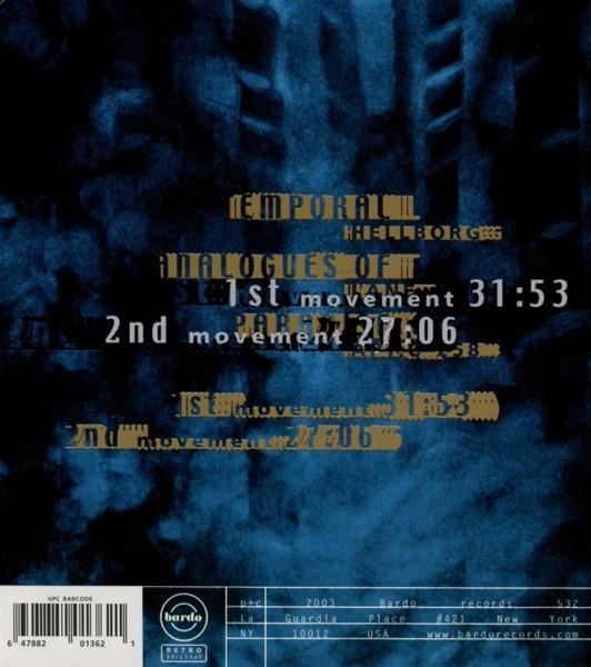 Temporal Analogues Of.. - CD Audio di Jonas Hellborg - 2