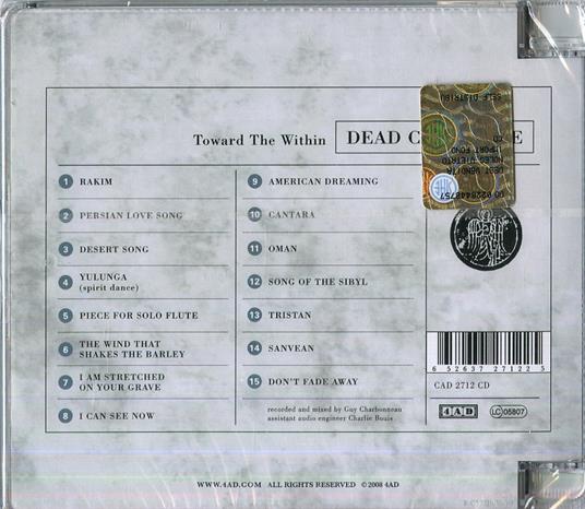Toward the Within (Remastered Edition) - CD Audio di Dead Can Dance - 2