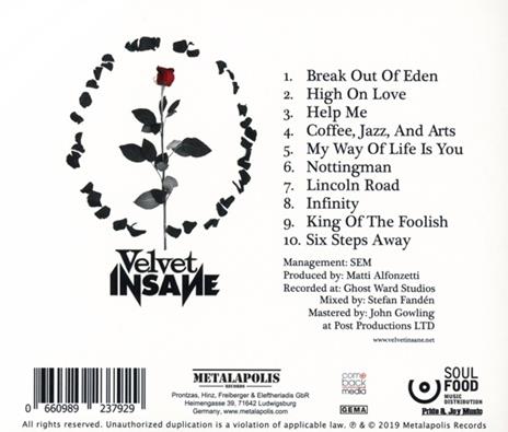 Velvet Insane - CD Audio di Velvet Insane - 2