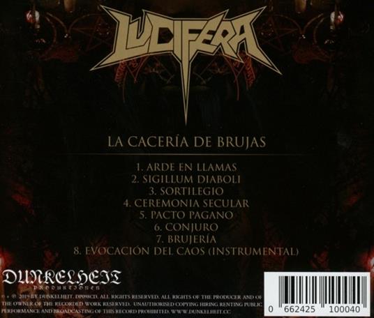 La caceria de brujas - CD Audio di Lucifera - 2