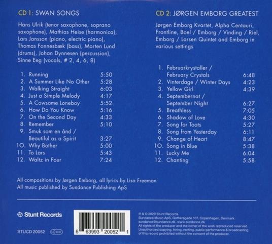Swansong - CD Audio di Jorgen Emborg - 2