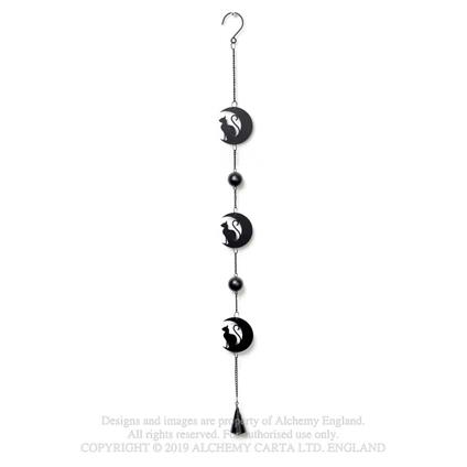 Decorazioni Pendenti Alchemy: Black Cat And Moon