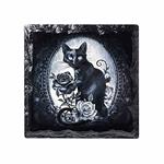 Alchemy: Paracelsus' - Cat Roses Ceramic Individual Coaster (Sottobicchiere)