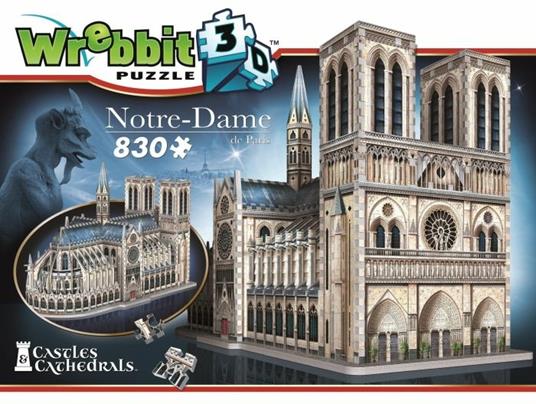 Wrebbit W3D-2020 3D Puzzle 830 Pz Notre Dame De Paris