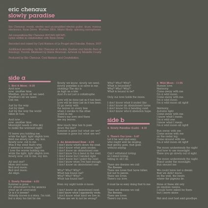 Slowly Paradise - Vinile LP di Eric Chenaux