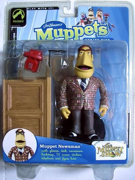 Palisades Muppets Show Series 5 Newsman New in Blister!! Nuovo - 3