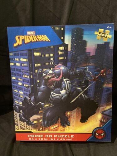 Prime 3D Puzzle lenticolare Marvel Spiderman vs Venom 500 pezzi, Multicolore