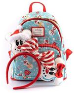 Loungefly Disney Snowman Mickey Minnie Zaino + Fascia Per Capelli Set 26cm Loungefly