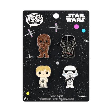 Star Wars: Funko Pop! - Luke Chewy Darth Storm Trooper (Pin 4 Pack)