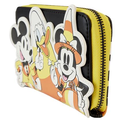 Funko Loungefly Wallet Mickey And Friends Candy Corn Zip Around Wallet - Disney WDWA2
