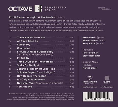 A Night at the Movies - CD Audio di Erroll Garner - 2