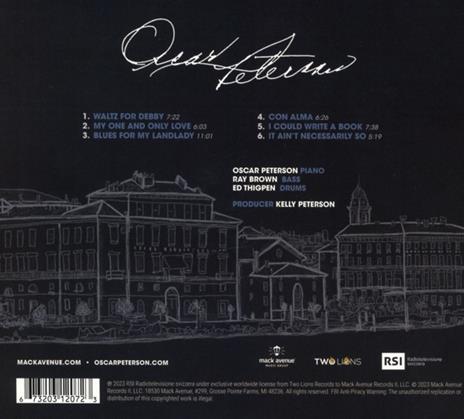 Con Alma. The Oscar Peterson Trio - Live In Lugano, 1964 - CD Audio di Oscar Peterson - 2