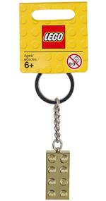 Portachiavi con mattoncino ® dorato -  850808