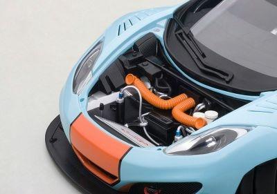 Aa81343 Mc Laren 12C Gt3 Azzurro/Arancione 1.18 Modellino Auto Art / Gateway - 3