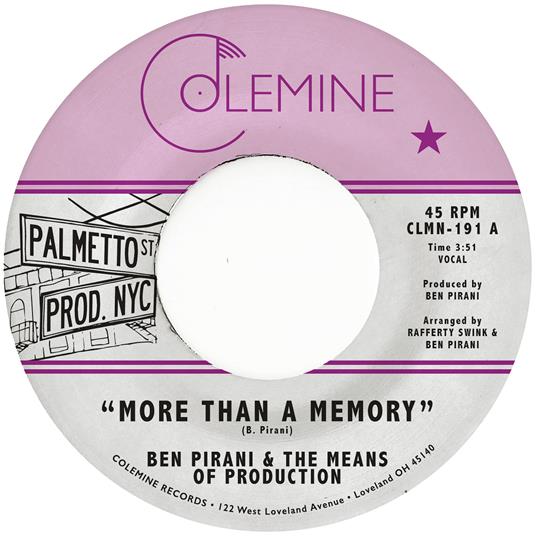 More Than A Memory (7") - Vinile LP di Ben Pirani