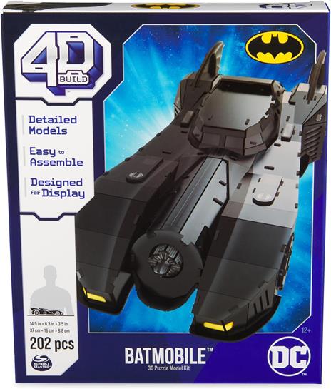 DC- Puzzle 4D Build per Adulti Retro Batmobile, 6070178