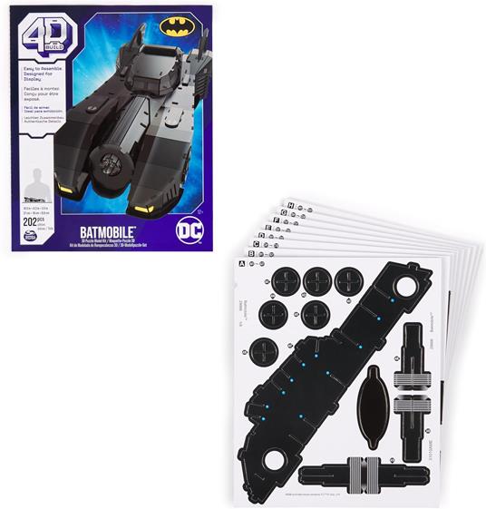 DC- Puzzle 4D Build per Adulti Retro Batmobile, 6070178 - 2