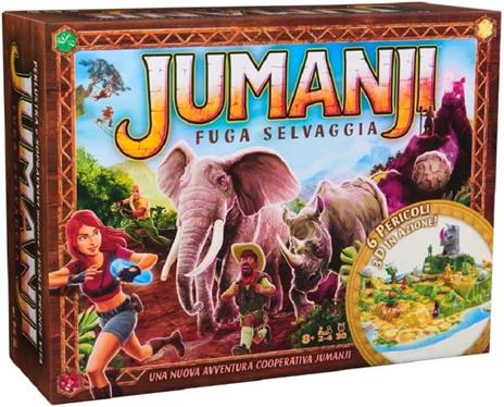 Spin Master Games Editrice Giochi, Jumanji Fuga Selvaggia, Isola 3D, da 2 a 4 Giocatori, 8+ Anni